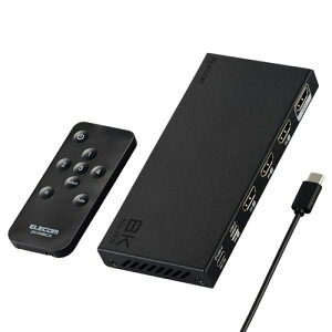 GR HDMI ؑ֊ 8K 60Hz 41o (HDMI ×3 + Type-C ×1) Rt yE蓮ؑւIׂz PS5E4 / Nintendo Switch/Fire TV Stick  DH-SW8KC41BK/E