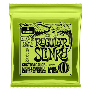 ERNIE BALL A[j[{[ GLM^[ REGULAR SLINKY 3221 M[EXL[ (10-46) 3Set Pack