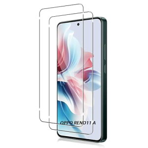 【2枚セット】For OPPO Reno11 A ガラスフィルム 保護フィルム 【Moahsiuny】日本旭硝子製 高硬度9H 気泡防止 防指紋 耐衝撃 飛散防止 貼り付け簡単 画面鮮やか 自動吸着