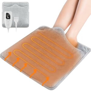 Favoreal 【2025年革新 冬 暖房 】電気足温器 フットウォーマー 6段温度調整 4段階タイマー機能 足元ヒーター 通気 防臭 軽量 耐久 省エネ 40cm*40cm 暖かい 足入れヒータ デスク 電気ホットマッ