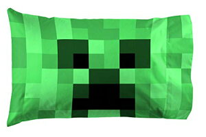 Jay Franco Minecraft Lone Creeper 枕カバー 1パック 両面 子供用 スーパーソフト 寝具 (公式マインクラフト製品)