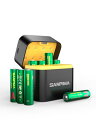 SANPIMA 単3形リチウム充電池8本 1.5V 大容量3000mWh/2000mAh 急速充電器付き 約1600回充電可能 1-8本同時充電 2.5時間充電 自然放電抑制