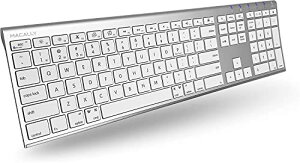 Macally ワイヤレス Bluetooth キーボード Mac対応 Keyboard Wireless Mac/iOS/PC/Android 最大三つのBluetoothデバイスペアリング 切り替え可能(ACEBTKEYA)
