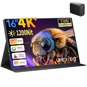 UPERFECT oCj^[ 4k 16C` 1200nit Px |[^uj^[ 3840x2400UHD 16:10 oCfBXvC  IPSpl Tuj^[ ^ VESAΉ mOA Xs[J[ }