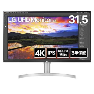 LG j^[ fBXvC 32UN650K-W 31.5C`/4K(3840×2160)/IPS/DCI-P3 95%/HDR/A`OA/HDMI×2/DisplayPort//5W+5W Xs[J[/tbJ[Z[t/u[Cgጸ[h/Fo/3NSE