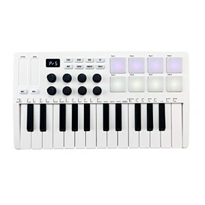 Btuty 25 L[ MIDI Rg[ L[{[h ~j |[^u USB L[{[h MIDI Rg[[ 25 xVeBZVeBu L[ 8 RGB obNCg pbh 8 mu