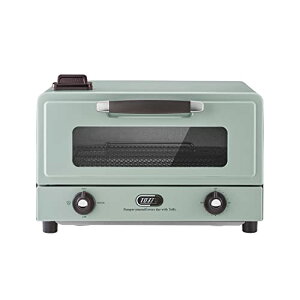 【Toffy/トフィー】 遠赤スチームトースター K-TS6 遠赤外線ヒーター 食パン4枚 サクふわトースト 10ccスチーム オーブン調理 扉外せる レトロ ペールアクア K-TS6-PA