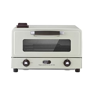 【Toffy/トフィー】 遠赤スチームトースター K-TS6 遠赤外線ヒーター 食パン4枚 サクふわトースト 10ccスチーム オーブン調理 扉外せる レトロ アッシュホワイト K-TS6-AW