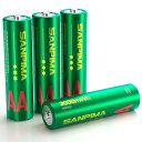 SANPIMA 単3形充電式リチウム電池4本 1.5V 充電電池 単三 充電池 大容量 3000mWh/2000mAh 約1600回循環使用可能 自然放電抑制 環境保護 電池収納