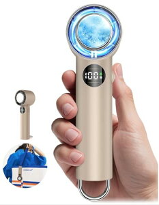 【2025革新・瞬間冷感】 ハンディファン 冷却プレート付き ハンディ扇風機 瞬間冷感 100段階パワフル風量 首掛け/卓上/手持ち/腰掛け カラビナ付き 最長29h稼働 超軽量160g 携帯 小型 静音20dB 2h