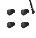 ラバー製 トレッキングポール キャップ ブラック 11mm内径 36mm高さ 滑り止め 衝撃吸収 登山 ノルディックウォーキング ポール用 金属ワッシャ付き ハイキングポールゴムキャップハイキング