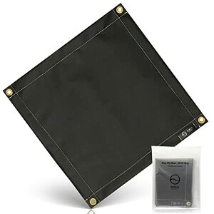 ZEN Camps 焚き火シート スパッタシート 焚き火台シート チクチクしない シリコン ブラック 黒 耐火 耐熱 防炎 防火 シート キャンプ 芝生保護【日本ブランド】 (50*50cm)