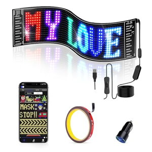 SUBORAWOS USB LEDJ[TC XN[bZ[W{[h LEDplJ[TCfBXvC Bluetooth AvRg[ ܂肽ݎ tLVu Avt 16 * 64sNZ ƒp ԗp X