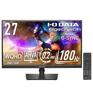 ACEI[Ef[^ IODATA Q[~Oj^[ 27C` GigaCrysta WQHD 180Hz AHVApl ubN(HDMI×2/DisplayPort/VESAΉ//c]/yT|[g/{[J[) EX-GDQ271JA