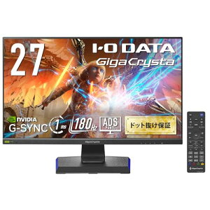 IODATA Q[~Oj^[ 27C` GigaCrysta 180Hz ADSpl ubN P_ۏؑΉ Rt (HDMI×2/DisplayPort/VESAΉ//c]/yT|[g/{[J[/P_ۏ) EX-GD271JD