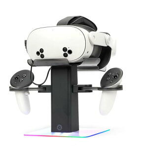 Houdsuem Meta Quest 3S Ή [dhbN I[o[`[Wی Type-C LED[dX^h }[d ֗ gpȒP ȃXy[X Quest 3 VR p `[WO (ubN)