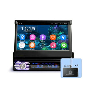 WOWAUTO 車載1DIN 7インチDVDプレーヤー 4×4地デジフルセグチューナーセット カーナビ タッチパネル Android ラジオ SD Bluetooth 16GB iPhone WiFi 無線接続 インダッシュ モニター 地上デジタルフルセグ