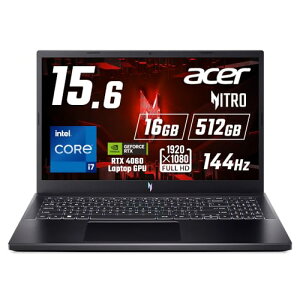 Acer Q[~Om[gp\R Nitro V 15 GeForce RTX 4060 Laptop GPU 15.6C` Core i7 16GB[ 512GB SSD tHD 144Hz IPS Windows 11 Home ANV15-51-N76Y46/4