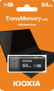 KIOXIA TransMemory U301 USBフラッシュドライブ 64GB, LU301K064GG4