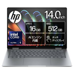 HP m[gp\R Envy x360 14-fc 14.0C` 2-in-1Ro[`u WUXGA IPS^b`fBXvC Ce Core Ultra 5 vZbT[ 125U 16GB 512GB SSD Windows11 Home eIVo[ Windows Copilot