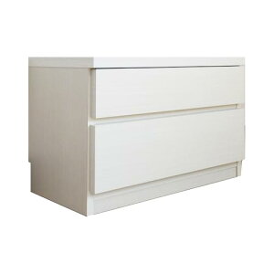 アルファタカバ 薄型チェスト 2段 幅60cm ホワイト 薄型 スリム 完成品 木製 奥行30 おもちゃ箱 子供部屋収納 幅75 奥行30cm ベンチチェスト 絵本ラック ランドセルラック 収納 座れる収納ボッ