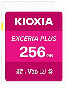 Kioxia 256GB Exceria Plus SD[J[h SDXC UHS-I U3 Class 10 V30 4K rfI^LNPL1M256GG4