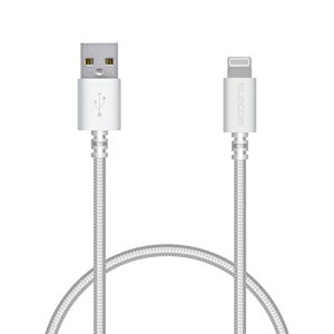 GR(ELECOM) LightningP[u CgjO iPhone [dP[u ϋv y iPhone SE3 / SE2 / 14 / 13 / 12 Ή z AppleFؕi 0.5m (50cm) zCg MPA-FUALS05WH
