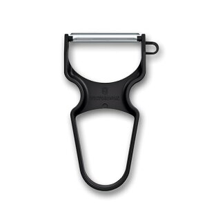 VICTORINOX(ビクトリノックス) ピーラー 食洗機対応 芽取り付きの皮むき器 ストレート ブラック 柔らかい果物の皮むきから硬い食材まで使える RAPIDピーラー 6.0930.3