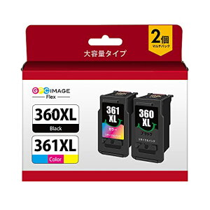 GPC Image Flex Lm p CN 360 361 BC-360XL 361XL eʂ35Abv 360 361 CN BC-360(ubN) + 361(3FJ[)Zbg Lm p 360 361 TCN Ή@FPIXUS TS5430 TS5330 yVE