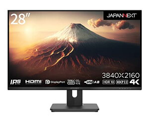 JAPANNEXT 28C` j^[ 4K UHD 3840x2160𑜓x IPS fBXvC (KVM/HDMI/DisplayPort/Xs[J[//](s{bg)@\/VESAΉ/u[CgJbg) JN-IPS282UHDR-C65W