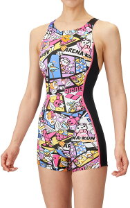 【メール便OK】2025SS ARENA(アリーナ) AS5SWM16L レディース 競泳トレーニング水着 ワンピーススパッツ オープンバック ミドルレッグ 練習用