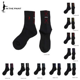 【メール便OK】IN THE PAINT(インザペイント) ITP19332B バスケットソックス PANEL SOCKS 定番ソックス ブラックソックス