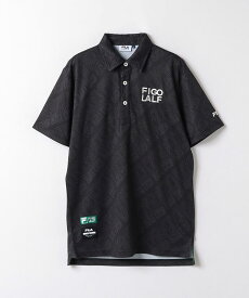 【メール便OK】FILA(フィラ) 744640 メンズ 半袖シャツ ゴルフウェア タイポグラフィ柄 接触冷感