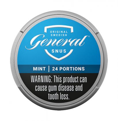 ジェネラル ミント 市場 24ｇ 送料無料 煙の出ないたばこ スヌース