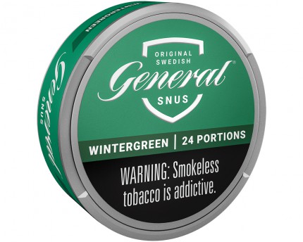 初回限定 ジェネラル 高級 ウィンターグリーン 24ｇ 煙の出ないたばこ スヌース