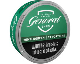 ジェネラル　ウィンターグリーン　24g　煙の出ないたばこ　スヌース