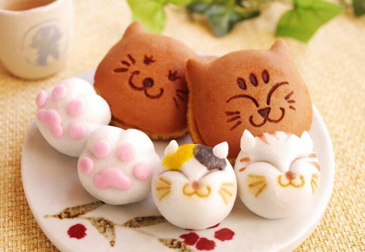 楽天市場 贈答品 猫の和菓子大満足セット 詰め合わせ どら焼き 薯蕷饅頭 福ねこ ミケネコ 肉球 可愛い 動物 小豆餡 白あん 胡麻あん お祝い 内祝い お歳暮 ギフト 贈り物 お菓子 お取り寄せスイーツ 差し入れ お返し お土産 手土産 引菓子 プレゼント 猫の日 あわ