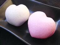 【ハートの紅白まんじゅう2個入(こし・イチゴ)】和菓子 プチギフト 薯蕷饅頭 こし餡 ブライダル 結婚式 …