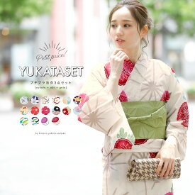 【マラソン開催中】クリアランスセール＆全品対象 最大15％OFFクーポン 浴衣 セット レディース レトロ 浴衣セット 3点セット（浴衣+帯+下駄） fb03 花火大会 夏祭り 女性用 女性浴衣 ゆかた