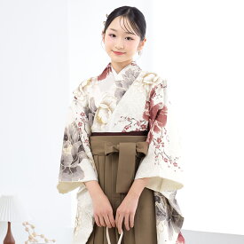 袴セット 卒業式 小学生 女の子 ジュニア 黒 白 ピンク 赤 青 緑 鶴 菊 レッド 牡丹 花柄 floro 二尺袖 着物 13歳 ジュニア袴 着物セット 子供 中学生 十三参り ハーフ成人式 購入 販売 創美苑 送料無料 身長138から175cm対応【SS限定★全品クーポン最大1000円OFF】