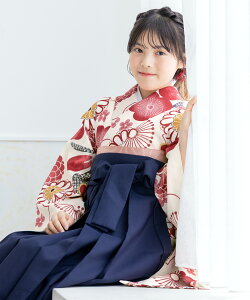 【100名限定20%OFFクーポン】最新作&人気商品☆10/24~30 袴セット 卒業式 小学生 女の子 ジュニア 白 緑 水色 赤 紺 ピンク アイボリー 梅 鶴 花柄 floro 二尺袖 着物 13歳 ジュニア袴 着物セット 子