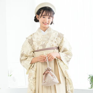 【100名限定20%OFFクーポン】最新作&人気商品☆10/24~30 【予約】袴セット 卒業式 小学生 女の子 ジュニア 白 緑 水色 赤 紺 ピンク アイボリー 梅 鶴 花柄 floro 二尺袖 着物 13歳 ジュニア袴 着物