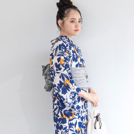 【SS限定特典】50％OFF＋まとめ買い最大10％OFF 浴衣セット レディース 浴衣 帯 セット 大人 2点セット 女性 兵児帯 ブルー ブラック グレー ホワイト 牡丹 朝顔 花柄 可愛い おしゃれ S フリー 2026新作 送料無料【まとめ買いクーポン対象】