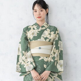 新柄入荷! 浴衣 レディース セット 2点セット 2026 女性浴衣 帯 浴衣セット 女性 白 緑 紫 紺 ブルー 花柄 着付け 簡単 S フリー floro 140 150 160 女の子 創美苑 送料無料【予約】