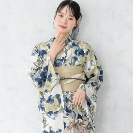 ＼新柄入荷／ 浴衣 レディース セット 2点セット 2026 女性浴衣 帯 浴衣セット 女性 白 緑 紫 紺 ブルー 花柄 着付け 簡単 S フリー floro 140 150 160 女の子 創美苑 送料無料【予約】