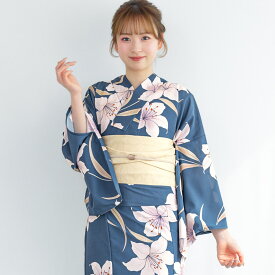 【20%OFF】\ 新柄入荷 / 浴衣 レディース セット 2点セット 2026 女性浴衣 帯 浴衣セット 女性 白 緑 紫 紺 ブルー 花柄 着付け 簡単 S フリー floro 140 150 160 女の子 創美苑 送料無料【予約】【限定クーポン】