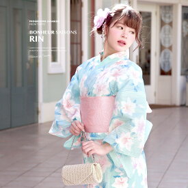 楽天市場 水色 柄 浴衣 百合 ゆり 浴衣セット 和服 レディースファッションの通販