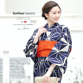 楽天市場 オレンジ 浴衣セット 和服 レディースファッションの通販