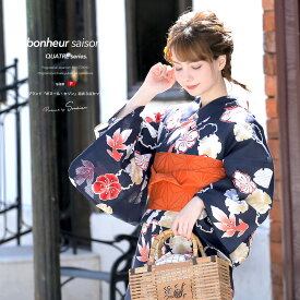 楽天市場 オレンジ カラーオレンジ 浴衣の柄雪輪 浴衣セット 和服 レディースファッションの通販