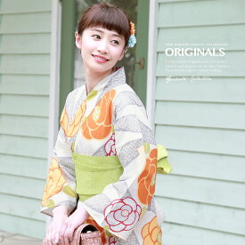 楽天市場 オレンジ 浴衣セット 和服 レディースファッションの通販